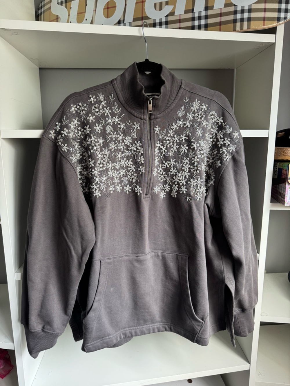 Free People Embellished Quarter Zip